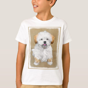 Lhasa Apso Puppy Painting - Cute Original Dog Art T-shirt