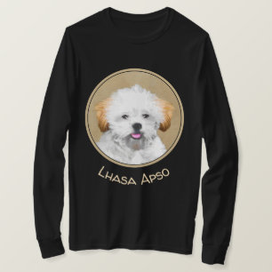 Lhasa Apso Puppy Painting - Cute Original Dog Art T-shirt