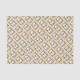 Lhasa Apso Puppy Painting - Cute Original Dog Art Tissuepapier