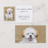 Lhasa Apso Puppy Painting - Cute Original Dog Art Visitekaartje (Voorkant / Achterkant)
