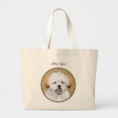 Lhasa Apso Puppy Schilderen Schattigee Originele H Grote Tote Bag (Voorkant)