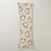 Lhasa Apso Puppy Schilderen Schattigee Originele H Lichaamskussen (Voorkant Verticaal)