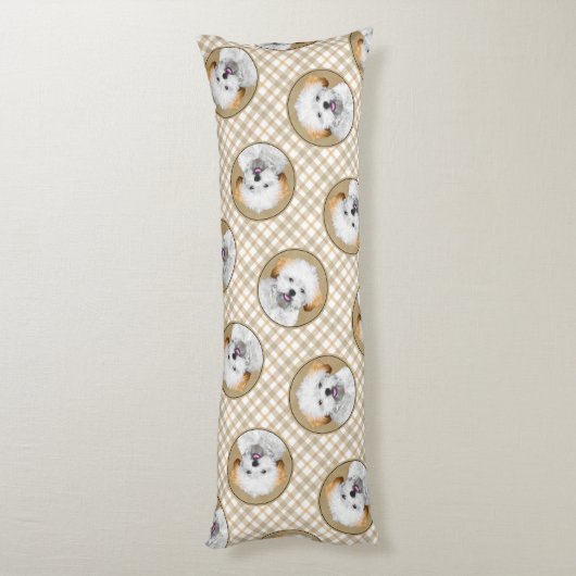 Lhasa Apso Puppy Schilderen Schattigee Originele H Lichaamskussen (Achterkant (Verticaal))