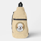 Lhasa Apso Puppy Schilderen Schattigee Originele H Sling Bag (Voorkant)