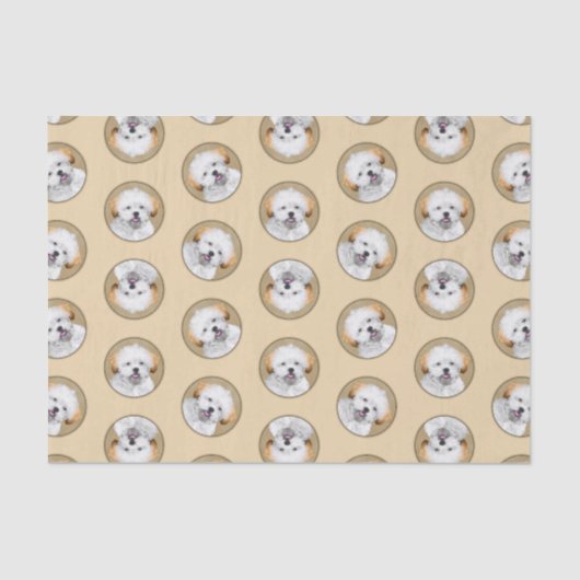 Lhasa Apso Puppy Schilderen Schattigee Originele H Tissuepapier (Voorkant)