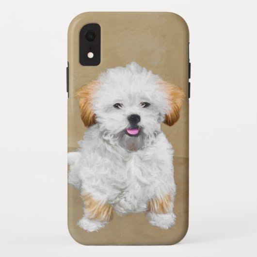 Lhasa Apso Puppy Schilderij - Mooie Originele Hond Case-Mate iPhone Case (Achterkant)