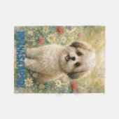 Lhasa Apso Puppy Vliesdeken Fleece Deken (Voorkant (Horizontaal))
