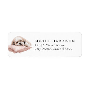 Lhasa Apso Retouradreslabels Etiket