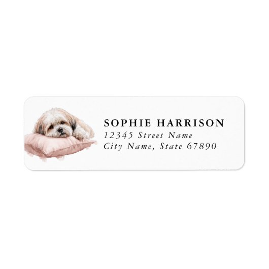 Lhasa Apso Retouradreslabels Etiket (Voorkant)