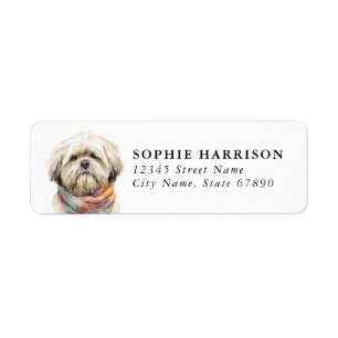 Lhasa Apso Retouradreslabels Etiket