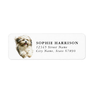 Lhasa Apso Retouradreslabels Etiket