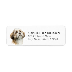 Lhasa Apso Retouradreslabels Etiket