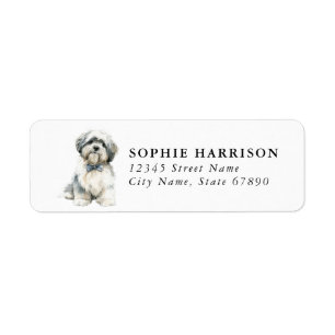 Lhasa Apso Retouradreslabels Etiket