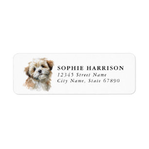 Lhasa Apso Retouradreslabels Etiket