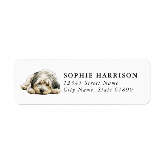 Lhasa Apso Retouradreslabels Etiket (Voorkant)
