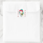 Lhasa Apso Santa Paws Ronde Sticker (Tas)