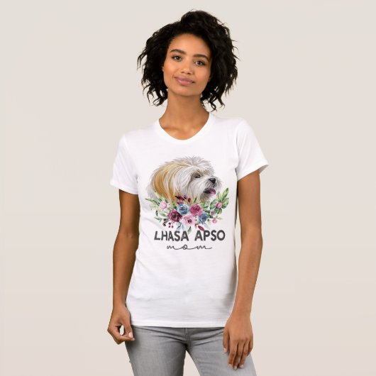 Lhasa Apso Shirt geschenken Hond Mam (Voorkant volledig)