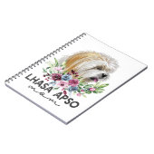 Lhasa Apso Shirt geschenken Hond Mam Notitieboek (Linkerzijde)