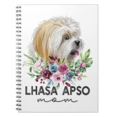 Lhasa Apso Shirt geschenken Hond Mam Notitieboek (Voorkant)