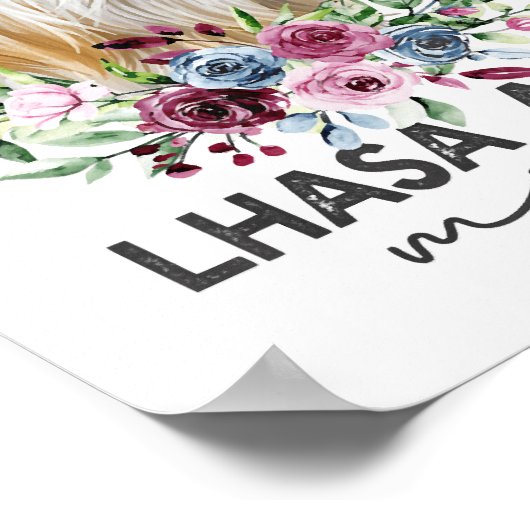 Lhasa Apso Shirt geschenken Hond Mam Poster (Hoek)