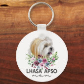 Lhasa Apso Shirt geschenken Hond Mam Sleutelhanger (Voorkant)