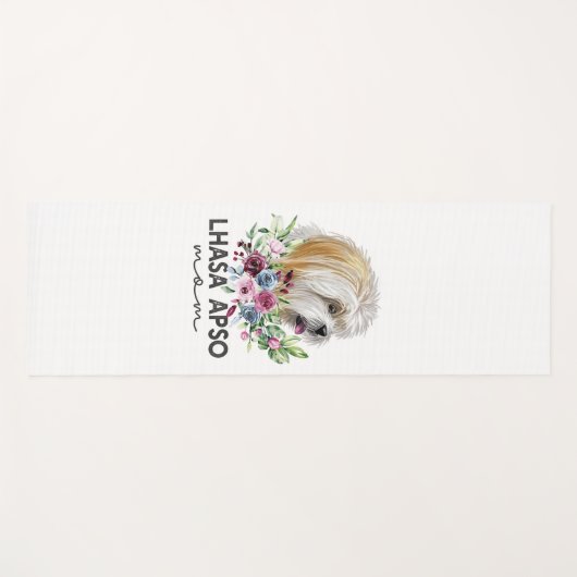 Lhasa Apso Shirt geschenken Hond Mam Yogamat (Voorkant (horizontaal))