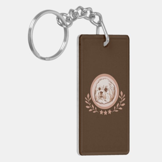 Lhasa Apso Sleutelhanger (Voorkant Links)