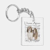 Lhasa Apso Sleutelhanger (Voorkant Links)