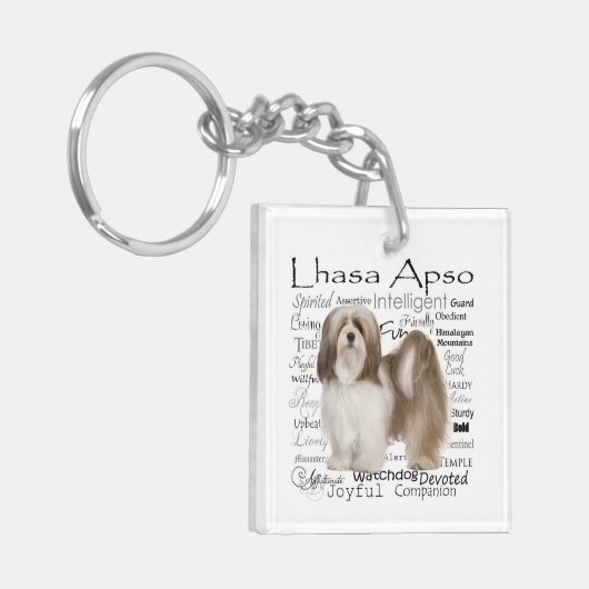 Lhasa Apso Sleutelhanger (Voorkant Links)