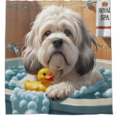 Lhasa Apso Sloom Slaperig Schattig Grappig Douchegordijn (Voorkant)