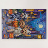 Lhasa Apso Snoep vragen in Halloween kostuums Legpuzzel (Horizontaal)