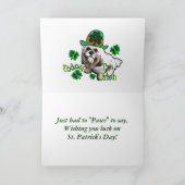 Lhasa Apso St. Patrick's Day Kaart (Binnen)