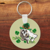 Lhasa Apso St. Patrick's Day Sleutelhanger (Voorkant)
