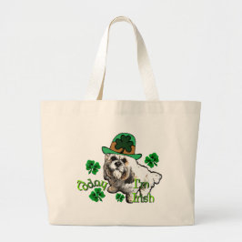 Lhasa Apso St Patricks Grote Tote Bag