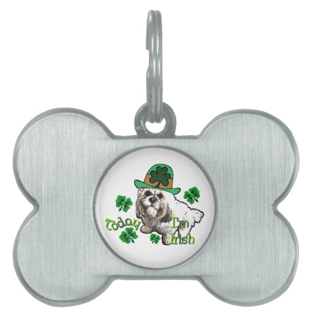 Lhasa Apso St Patricks Huisdieren Naamplaatje (voorkant)