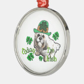 Lhasa Apso St Patricks Metalen Ornament (Links)