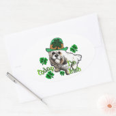 Lhasa Apso St Patricks Ovale Sticker (Envelop)
