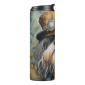 Lhasa Apso Steampunk Dog Thermosbeker (Gedraaid links)