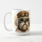 Lhasa Apso Steampunk Hond Koffiemok (Links)