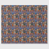 Lhasa Apso Trick-or-Treating In Halloween Kostuums Cadeaupapier (Vlak)