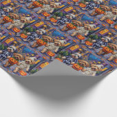 Lhasa Apso Trick-or-Treating In Halloween Kostuums Cadeaupapier (Hoek)