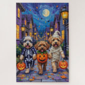 Lhasa Apso Trick-or-Treating In Halloween Kostuums Legpuzzel (Verticaal)