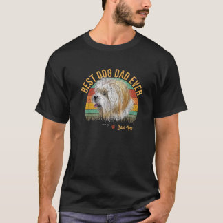 Lhasa Apso Vader Ooit Grappige  Hond Papa's T-shirt