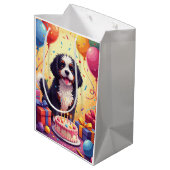 Lhasa Apso Verjaardagsfeest Medium Cadeauzakje (Achterkant Gekanteld)