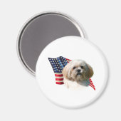 Lhasa Apso Vlag Magneet (Voorkant / Achterkant)