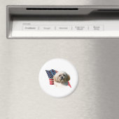 Lhasa Apso Vlag Magneet (Insitu (Vaatwasser))