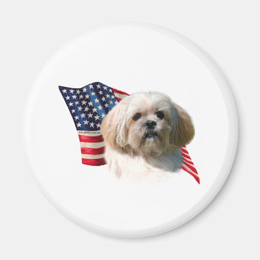Lhasa Apso Vlag Magneet (Voorkant)