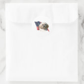 Lhasa Apso Vlag Ronde Sticker (Tas)