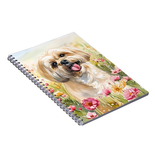Lhasa Apso Watercolor Journal Notitieboek (Rechterzijde)