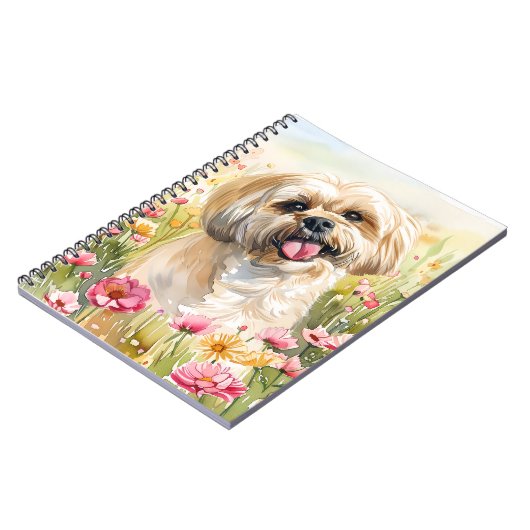 Lhasa Apso Watercolor Journal Notitieboek (Linkerzijde)